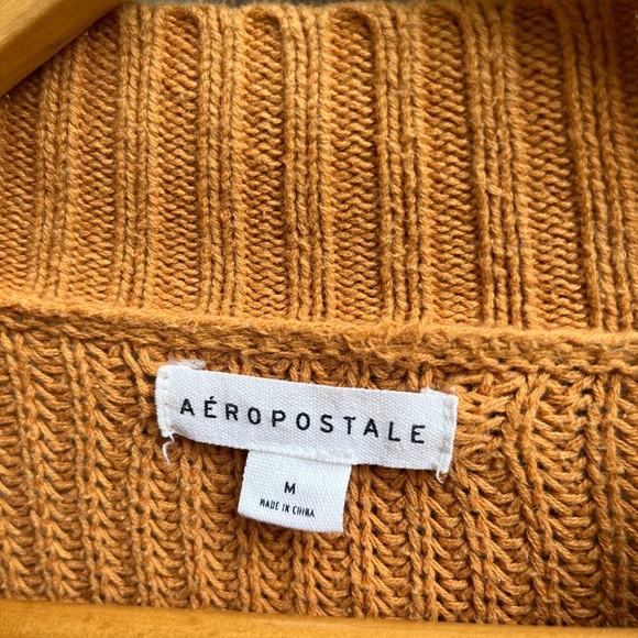 Aeropostale Women's Cowl Neck Sweater in Warm Orange - Picture 2 of 3